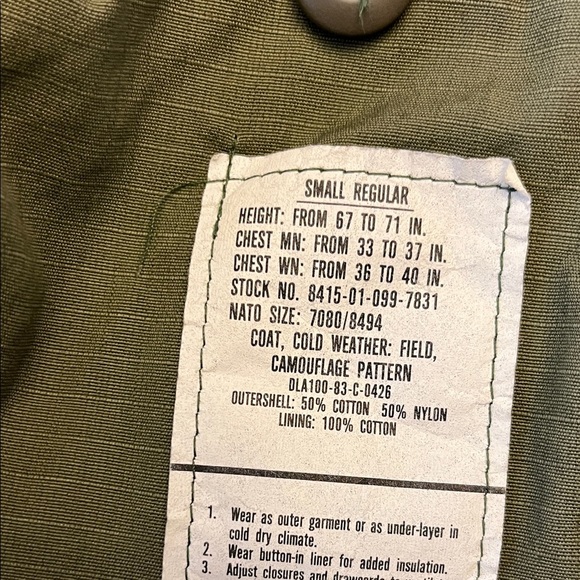 MILITARY Women's Camouflage Utility Jacket size Small - Picture 5 of 8